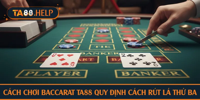 Cách chơi baccarat TA88 quy định cách rút lá thứ ba