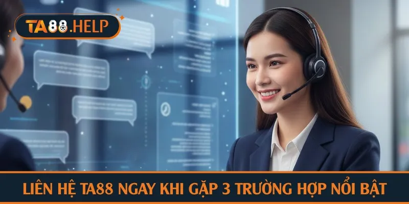 Liên hệ TA88 ngay khi gặp 3 trường hợp nổi bật